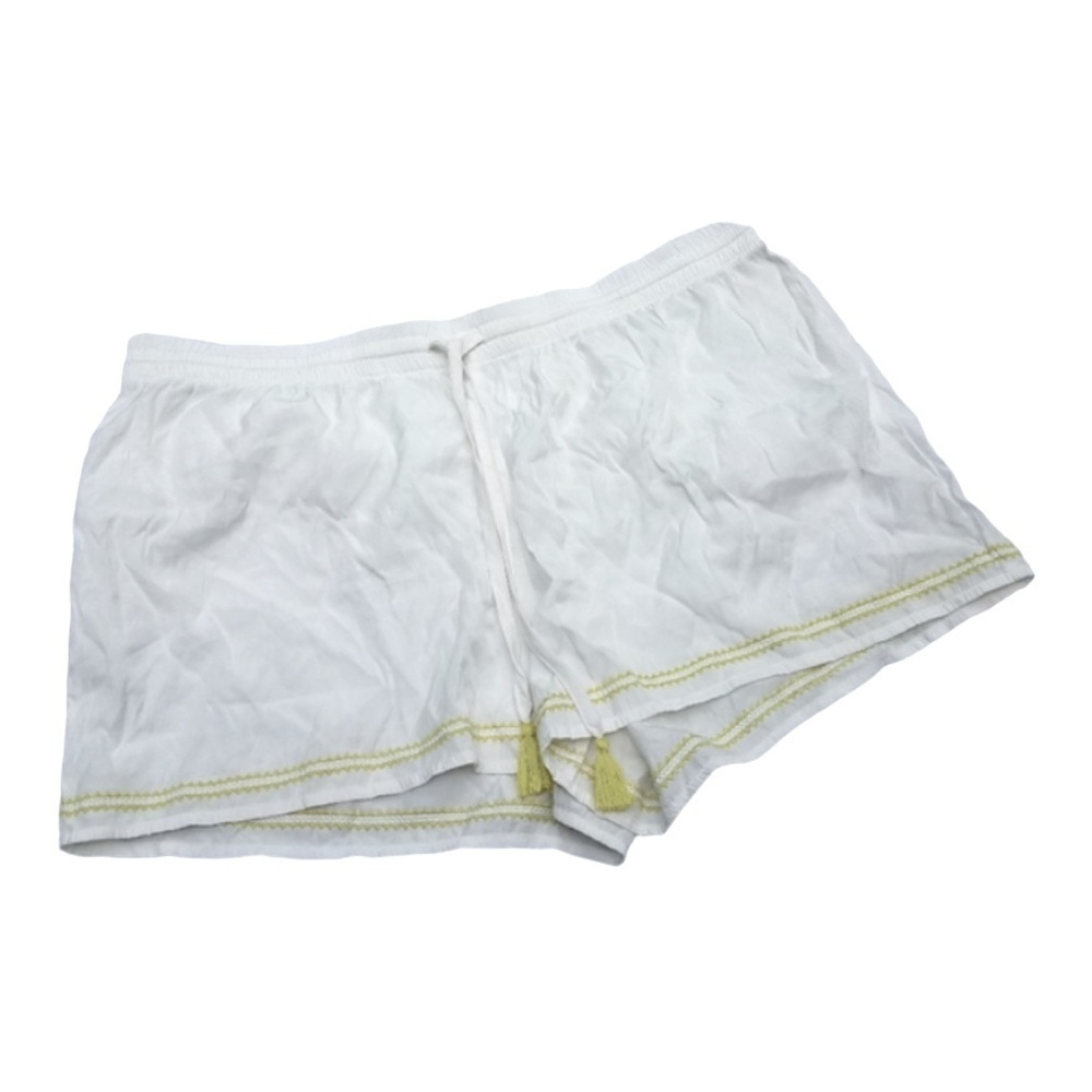 Gilligan & O’malley Shorts Cream & Lime Green Trim Wide Elastic Waistband L